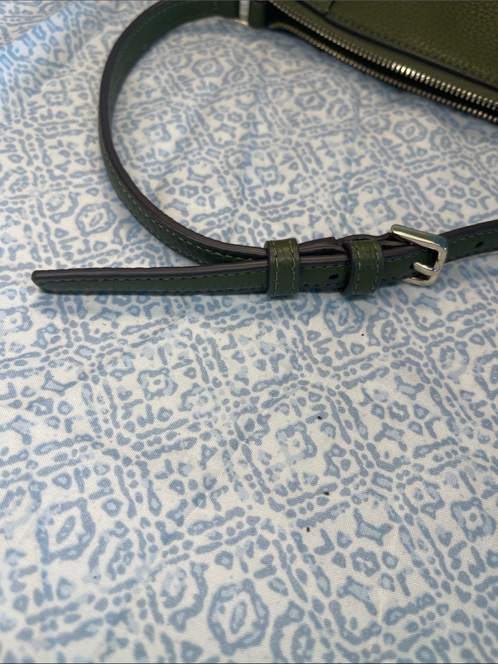 kate spade Olive Green Pebbled Leather Crossbody Bag - Picture 11 of 11